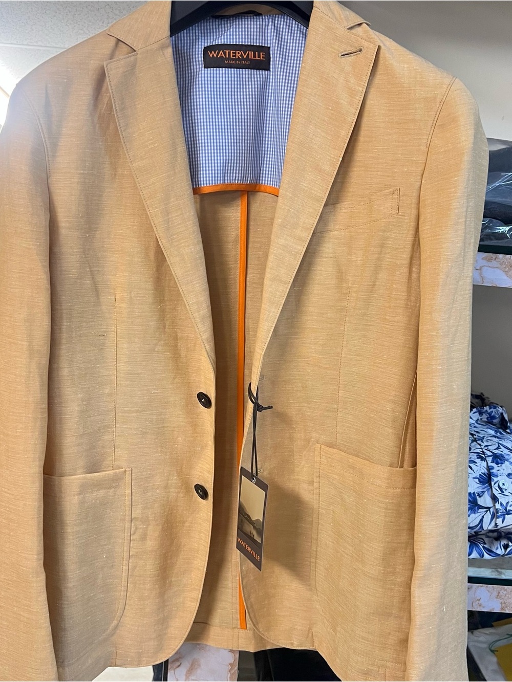 Waterville Colby Linen Sport Coat Blazer Jacket Size IT48/US 38 NWT